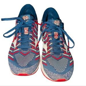 Asics Limited Edition 2018 Peach Tree Road Rage Red White Blue Sneakers Size 9.5